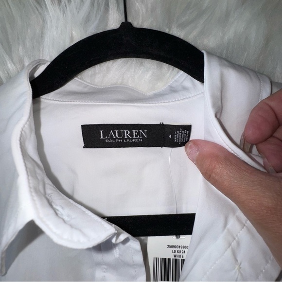 Lauren Ralph Lauren Twist-Front Cotton Shirt Dress
Women's Size 4 White Chic - Picture 6 of 16